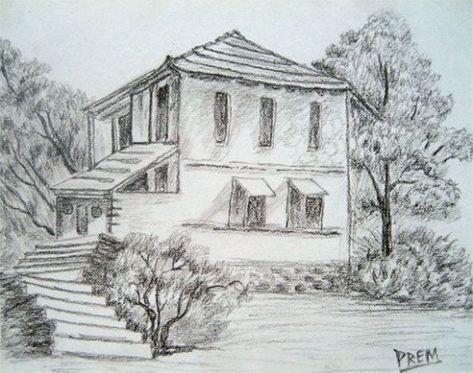 78+ ideas about Landscape Drawings Pencil Sketches Of Love, Drawings Of Houses, Simple Pencil Drawings, Beautiful Pencil Sketches, Pencil Arts, Landscape Pencil Drawings, Shading Drawing, Drawing Scenery, Pencil Drawings For Beginners