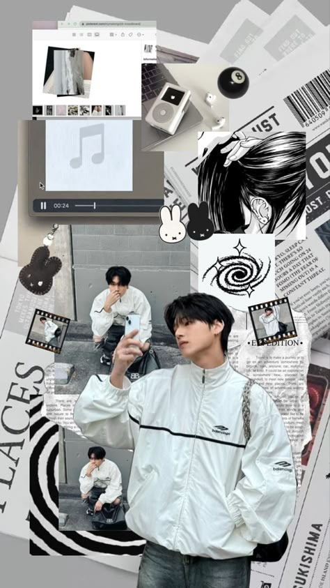 #wallpaper #music #kpop #boygroup #ateez #atiny #jungwooyoung #wooyoung #lockscreen #white #black #blackandwhite #aesthetic #scrapbook Wooyoung Lockscreen, Kpop Phone Wallpaper, Wooyoung Wallpaper, Woo Wallpaper, Aesthetic Scrapbook, Blackandwhite Aesthetic, Ateez Wallpaper, Kpop Iphone Wallpaper, Boyfriend Wallpaper