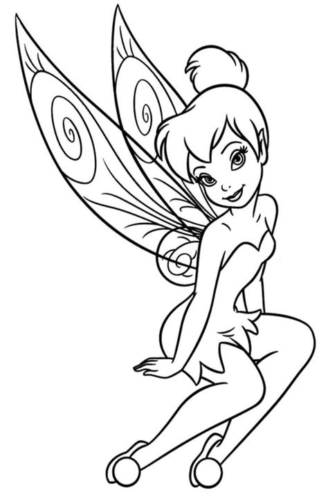 Tinkerbell Drawing, Cartoon Art Drawing, Green Fairy, Camping With Kids, Piercing Tattoo, Disney Drawings, Colouring Pages, Drawing Sketches, Easy Drawings