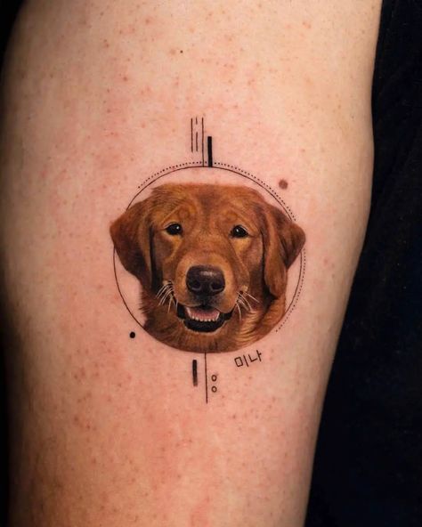 Dog Face Tattoo, Geometric Dog Tattoo, Little Rose Tattoos, Geometric Dog, Face Tattoo, Brown Dog, Dog Tattoo, Lion Tattoo, Dog Face