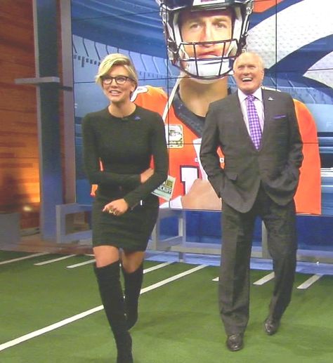 THE APPRECIATION OF BOOTED NEWS WOMEN BLOG : ANOTHER LOOK AT CHARISSA THOMPSON'S SPECTACULAR SUNDAY IN SUEDE Charrisa Thompson, Sports Journalism, L Love U, Broadcast Journalism, Charissa Thompson, Tv Presenter, Plus Size Cocktail Dresses, Future Jobs, Girl Celebrities