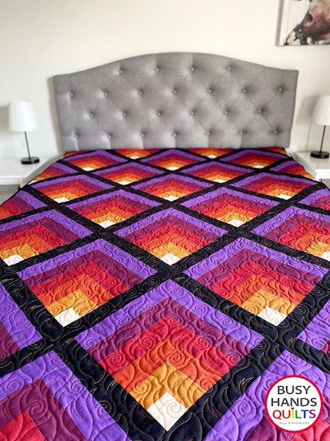 Red And Purple Quilts, Free 3d Quilt Patterns, Black And Purple Quilt, Black And Gold Quilts, Purple And Yellow Quilt, Illusion Quilt Pattern Free, Optical Illusion Quilts Patterns Free, Unique Quilts Ideas, Purple Quilt Patterns