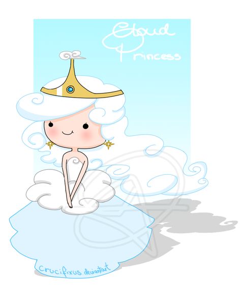 . Cloud Dress Drawing, Cloud Princess, Adventure Time Oc, Adventure Time Drawings, Adventure Time Princesses, Marceline And Princess Bubblegum, Princess Adventure, Adventure World, Time Cartoon