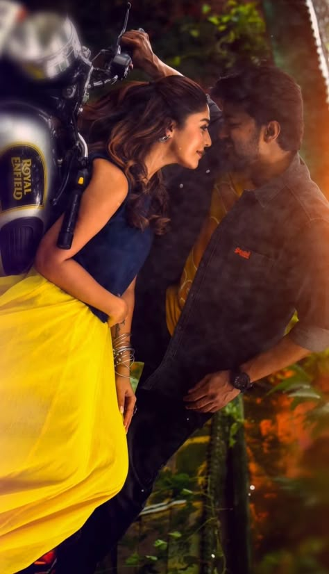 Thalaiva Movie Images, Bigil Vijay, Actor Vijay, Cute Movie Scenes, Romantic Couple Images, Cute Celebrity Couples, Thalapathy Vijay, Love Couple Images, Movie Pic