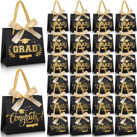 PRICES MAY VARY. Abundant Quantity: you will receive 48 pieces of paper treat bags, designed with handles, convenient to use, and sufficient quantity to meet your various parties demands; You can also share them with others during graduation events Small Gift Bag Bulk: our graduation bag's size is about 5.5 x 4.7 x 2.5 inches, which has ample space to store graduation gifts; It is ideal for holding most party favors, such as goodies, cookies, toys, chocolate, and other small gifts; Please check Middle School Graduation Party, College Graduation Party Favors, Graduation Souvenirs, Middle School Graduation, College Graduation Parties, Graduation Party Favors, Graduation Favors, Graduation Party Supplies, Small Gift Bags