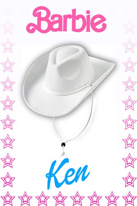 Ride 'em cowboy! Cowboy hat for women and men, felt hat for adults, western party dress up accessories. Perfect Hat for the Ken & Barbie Movie halloween costume. Style: Breathable, lightweight and comfortable Felt hat, great as DIY hat to style up with feather, fur, veil, and other embellishments. Adjustable strap inside: This cowboy cowgirl hat fits most adults men and women. Circumference: 57-59cm/22.4-23.2"; Brim Width: 7cm/2.75"; Hat Height: 11cm/4.33" Western Party Dress, Barbie Cowboy, Ken Barbie Movie, Movie Halloween Costume, Ken Barbie, Western Party, Western Parties, Hat Fits, Barbie Movie