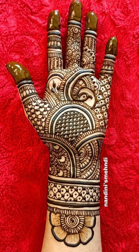 Simple Bharwa Mehndi Designs, 9t9 Arts Mehndi, Arbic Mendhi Design, Mehendi Designs For Hands Full Hand, Mehndi Design Full Hand, Mehandi Designs Easy, Front Mehndi Design, Simple Mehendi Designs, Simple Arabic Mehndi Designs