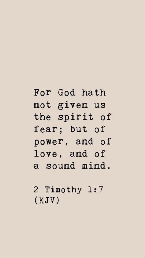 2 Timothy 1 7, Wallpaper Bible, Christian Wallpapers, Spirit Of Fear, Soli Deo Gloria, Christian Ministry, Sound Mind, 2 Timothy, Biblical Quotes