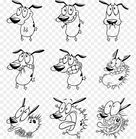 Dog Tattoo Simple, Courage The Cowardly Dog Tattoo, White Png Transparent, Simple Unique Tattoos, Dog Black And White, Tiki Tattoo, Black And White Png, Courage The Cowardly Dog, Cowardly Dog