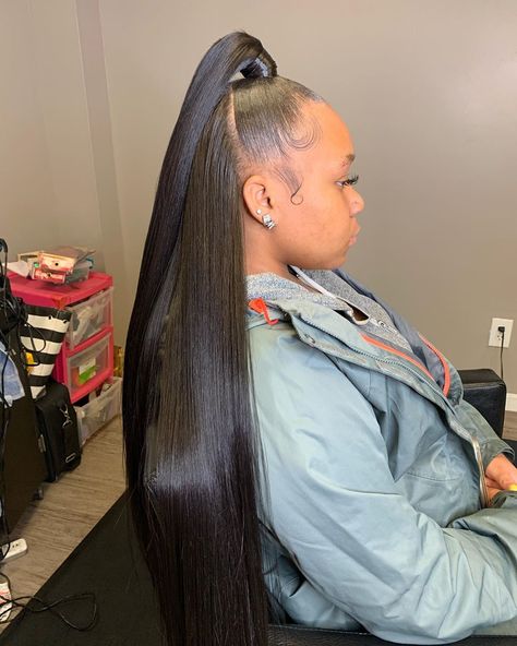 Half Up Half Down Quick Weave Straight, Half Up Half Down Hairstyles Straight, Straight Half Up Half Down, Half Up Half Down Sew In, Half Up Half Down Straight Hair, Half Up Half Down Quickweave, Weave Ponytail Hairstyles, Short Hair Hacks, Hairstyles Pictures