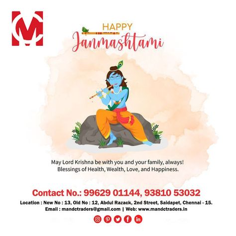 HAPPY JANMASHTAMI!! May the blessing of Lord Krishna continue to shine on you and your family. #mandc #mandctraders #merchandisers #fresh #meat #mutton #Janmashtami #janmashtami2022 #krishna #krishnajanmashtami #KrishnaJayanthi #Lord #lordkrishna Krishna Janmashtami Social Media Post, Janamashtmi Creative Ad, Janmashtami Poster Creative, Janmashtami Social Media Post, Janmashtami Creatives, Janmashtami Poster Design, Janmashtami Creative Post, Janmashtami Creative Ads, Krishna Janmashtami Poster