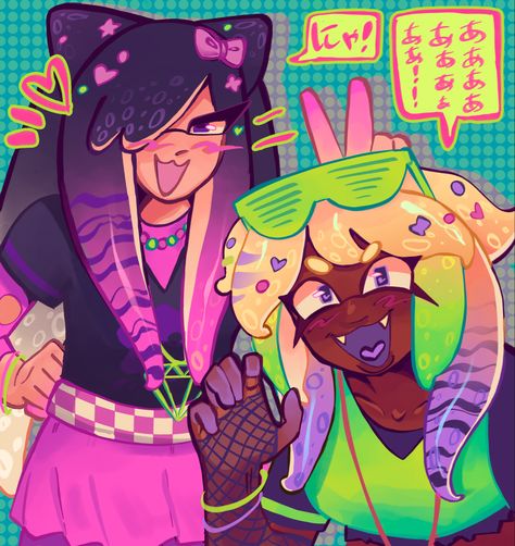 Splatoon Art, Splatoon Comics, Emo Scene, Art Style Inspiration, Splatoon, Art Reference Photos, Pretty Art, Art Inspo, Art Style