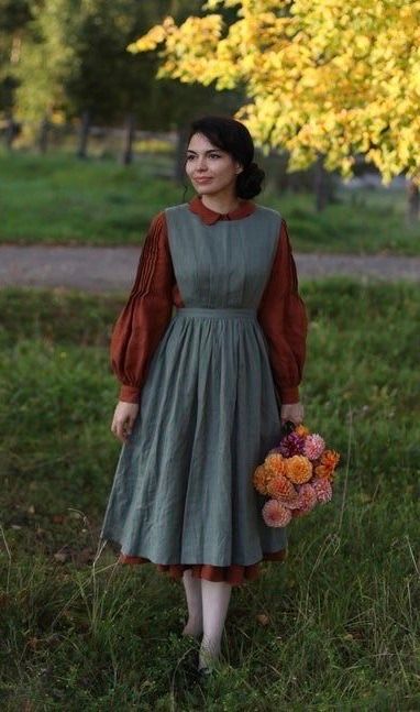 cottagecore dresses - Ecosia Look Retro, Cottagecore Fashion, Hipster Outfits, Victorian Clothing, Autumn Dress, Pakistani Outfits, Classic Dress, Outfits Casual, Mode Vintage