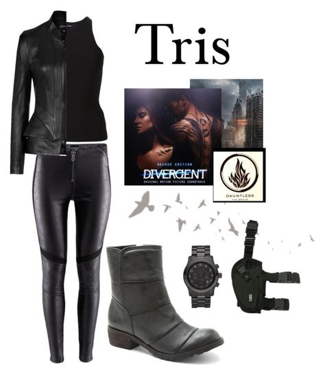 "Divergent: Tris" by kvolpe ❤ liked on Polyvore featuring Andre Assous, H&M, T By Alexander Wang, Michael Kors, Jitrois, Holster, divergent, fanfiction and dystopia Tris Divergent Outfit, Divergent Fanfiction, Divergent Outfits, Divergent Dauntless, Divergent Tris, Character Inspired Outfits, Divergent, Inspired Outfits, T By Alexander Wang