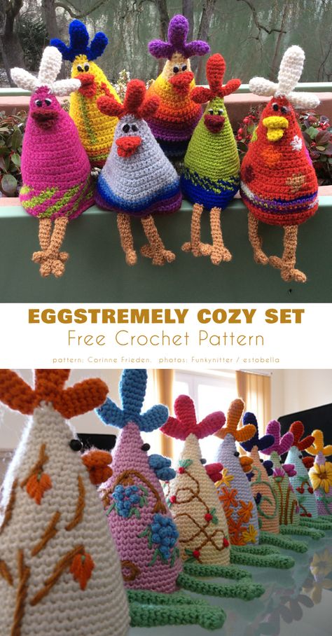 Easter Bird Free Crochet Patterns Amigurumi Easter, Crochet Bird Patterns, Easter Chicken, Crochet Chicken, Crochet Easter, Easter Crochet Patterns, Crochet Birds, Crochet Animals Free Patterns, Crochet Gratis