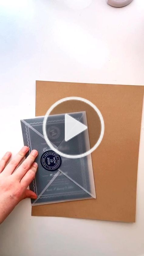 Vellum Envelope Diy, Envelope Tutorial, Vellum Envelope, Origami Envelope, Diy Envelope, Wedding Envelopes, Wedding Crafts, My Wedding, Cricut Projects