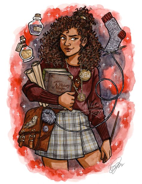 Black Hermione, Hermione Fanart, Brightest Witch Of Her Age, Dangerous Women, Harry Potter Universe, Hogwarts Mystery, All Things Purple, Harry Potter Fan Art, Dangerous Woman