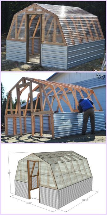 Serre Diy, Reban Ayam, Moderne Have, Diy Greenhouse Plans, Greenhouse Shed, Build A Greenhouse, Diy Barn, Backyard Greenhouse, Greenhouse Ideas