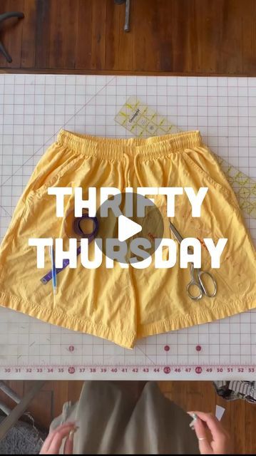 TheRustyBolt on Instagram: "🥵 This hot hot weather means it’s shorts season! Sharing this tutorial again for all the cuties with big booties who may need some more room in their shorts. This is also great for anyone with a longer torso!   I use this trick on almost every pair of soft shorts or sweats I own!  #thriftflip #upcycle #sewing #thrifty #shorts #tutorial" How To Make Shorts Bigger, How To Make Shorts Longer, How To Take In Shorts That Are Too Big, How To Turn Shorts Into A Skirt, Shorts To Skirt Diy, Skirt Into Shorts, How To Sew Shorts, Diy Shorts Pattern, Diy Romper