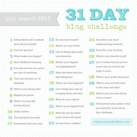 I wouldn't mind doing this challenge... 31 Day Challenge, Journal Challenge, Blog Challenge, Writing Challenge, 31 Days, Blog Inspiration, Blog Content, Blog Social Media, Blog Writing