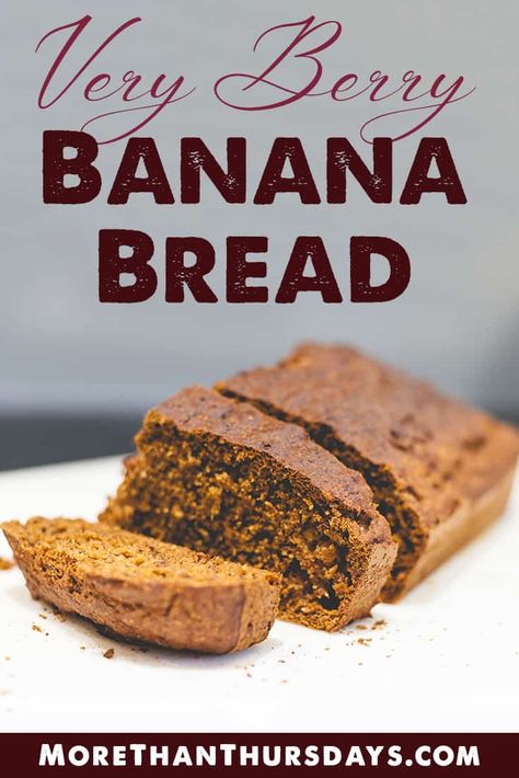 Classic banana bread get a new spin with the simple addition of some fresh or frozen berries. It's the perfect solution for overripe bananas. Banana Bread With Frozen Bananas, Berry Banana Bread, Breakfast Biscuit Recipe, Baking Cabinet, Homemade Muffins Recipe, Recipes With Yeast, Classic Banana Bread, Easy To Make Breakfast, Sweet Breakfast Treats