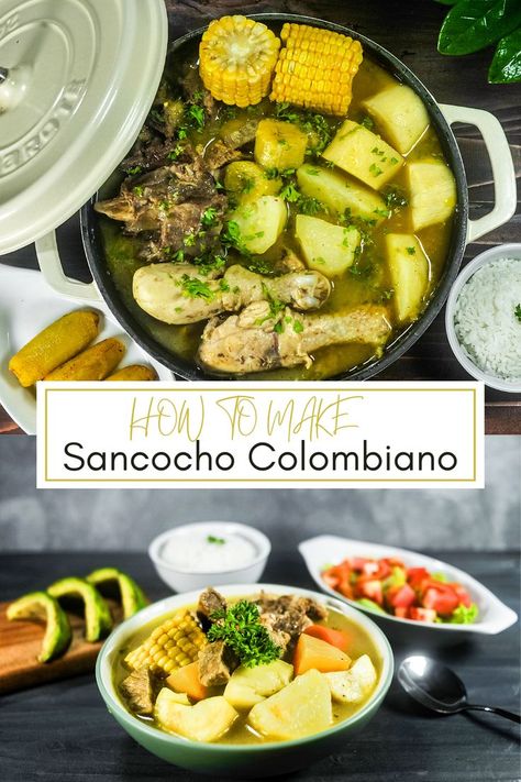 Chicken Sancocho Recipe, Colombian Sancocho Recipe, Colombian Sancocho, Sancocho Recipe, Sancocho Colombiano, Columbian Recipes, Colombian Dishes, Colombian Cuisine, Pineapple Chicken Recipes