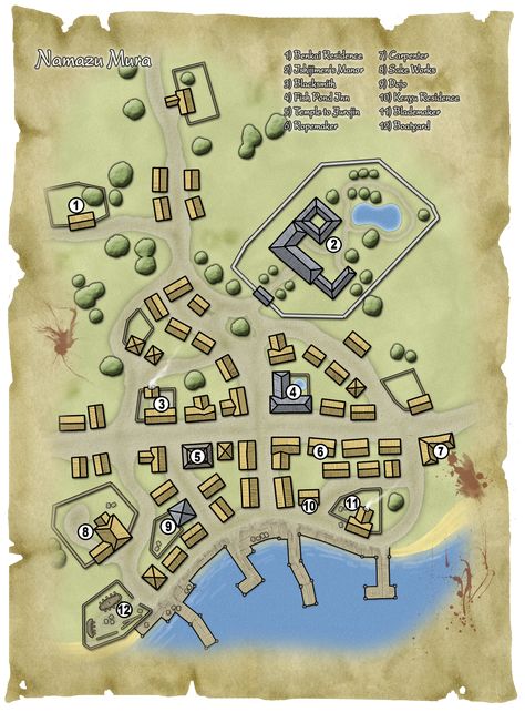 Fantasy Map Maker, Environment Map, Cartographers Guild, Fantasy City Map, Village Map, Map Layout, Urban Village, Tabletop Rpg Maps, Adventure Map