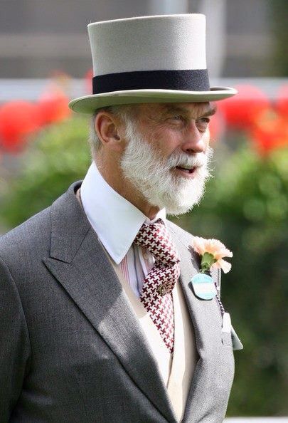 Prince Michael of Kent. That knot sir :) Princess Michael Of Kent, Prince Michael Of Kent, English Gentleman, Bespoke Suits, The Rake, Morning Suits, Mens Life, The Countess, Princess Alexandra