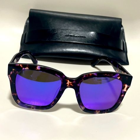 Gentle Monster The Dreamer Sunglasses in Reflective Mirrored Purple Monster Accessories, Eyeglass Stores, Purple And Brown, Gentle Monster, Korean Celebrities, Tortoise Shell, The Dreamers, Lenses, Im Not Perfect