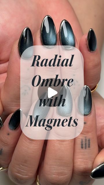 8.1K views · 1.4K likes | Fariha Ali on Instagram: "This is my solution for Radial Ombre Nailart, which, if you don’t know what it is, don’t bother. It’s annoying and not worth the trouble. Just do this instead. The magnet I used was from @fiote_korea Beam Beam collection from @zillabeau and it’s pretty spectacular and perfect for this technique…..apparently the @dgel_korea Cateye Gel I used (i got mine in Korea) can also be found at @zillabeau (who should really include me as one of their Muzes….no pressure obvee but i do love and use a LOT of Korean Nail products)👹 || the got that @chemi_nail chrome powder and the one coat black @bessienail_official from korea too and they are amazing 🤩 || and you know how I always have to use my baes @orlyplus Builder and @gottinail Base on everything Black Magnetic Nails, Cateye Nailart, Nail Chrome, Korean Nail, Magnetic Nails, Korean Nails, Powder Paint, Chrome Powder, Nail Products