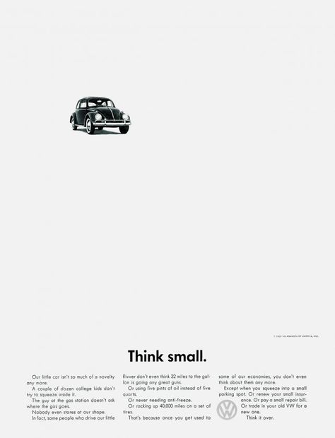 Copy Ads, Clever Advertising, Publicidad Creativa, Graphic Ideas, Great Ads, Think Small, Plakat Design, Design Editorial, Best Ads