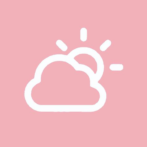 Aesthetic Icons For Apps Pink Phone, Pink Icons For Apps, Weather Logo, App Ikon, Pink Wallpaper Ipad, Iphone Logo, Weather Icon, App Store Icon, Zestaw Ikon