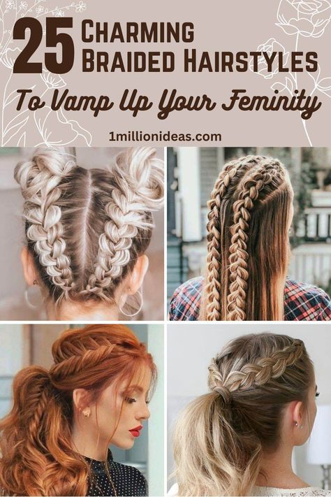 25 Charming Braided Hairstyles To Vamp Up Your Feminity Medium Hair Braids, Braids For Medium Length Hair, Beautiful Braided Hair, Viking Hair, Braided Hairstyle, Easy Braids, Braids For Long Hair, Braid Styles, Medium Length Hair Styles