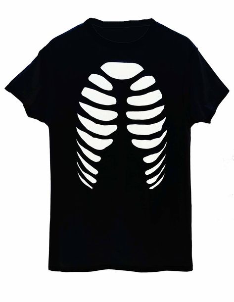 Rib Cage Cutout T Shirt / Horror Skeleton Top | Etsy Skeleton Top, Mens Halloween Shirts, T Shirt Weaving, Skeleton Tshirt, Cut Tee Shirts, Skeleton Shirt, Halloween Skeleton, Old T Shirts, Creepy Cute