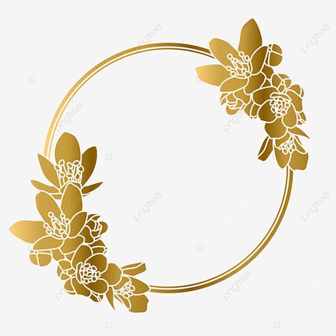 Golden Circle Frame, Garlic Flower, Flower Border Png, Gold Circle Frames, Graphic Design Inspiration Poster, Design Inspiration Poster, Flower Frame Png, Inspiration Poster, Flowers Vector