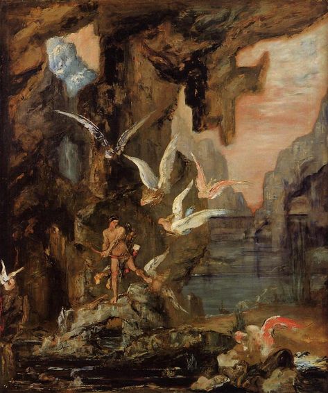 Hesiod’s Brush, the paintings of Gustave Moreau: 8 Into the sky – The Eclectic Light Company Symbolism Art, Musée Gustave Moreau, Labors Of Hercules, Gustave Moreau, Bright Artwork, Color Symbolism, Image Nature, Roman Mythology, Images Vintage