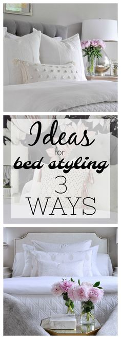 3 ways to style your bed Bedroom Makeover On A Budget, Contemporary Bedroom Design, Blogger Home, Farmhouse Bedding, Gardening Design, Room Makeovers, Trendy Bedroom, Contemporary Home Decor, Beautiful Bedding