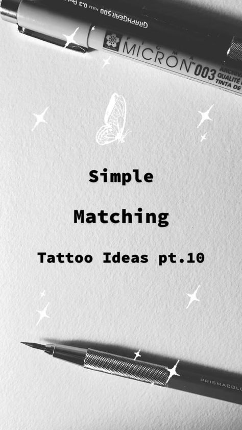 Happy August 🥰 #tattooideas #matching #sunandmoon #foryou #drawing #butterfly #ink #tiktokartists Matching Bff Tattoos, Maching Tattoos, Cute Matching Tattoos, Matching Friend Tattoos, Bestie Tattoo, Sharpie Tattoos, Bff Tattoos, Matching Couple Tattoos, Cute Little Tattoos