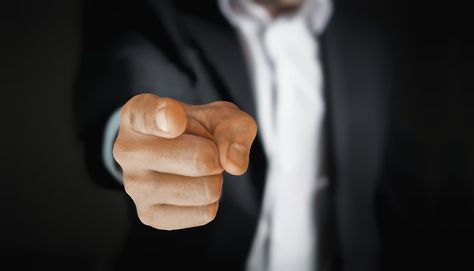 Man, Pointing, Business, Businessman, Suit, Hand