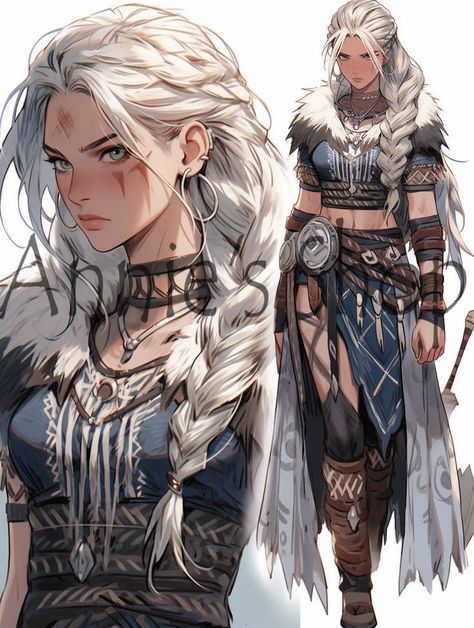 Barbarian Woman, Warrior Drawing, Fantasy Outfits, Warrior Outfit, Gothic Fantasy Art, Female Character Concept, Fantasy Costumes, Digital Art Anime, Fantasy Warrior