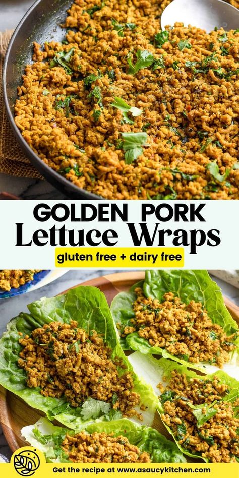 Stir Fried Pork, Pork Roasts, Shredded Pork Recipes, Pork Lettuce Wraps, Gluten Free Main Dishes, Easy To Make Dinners, Nut Free Recipes, Lettuce Wrap, Lettuce Cups