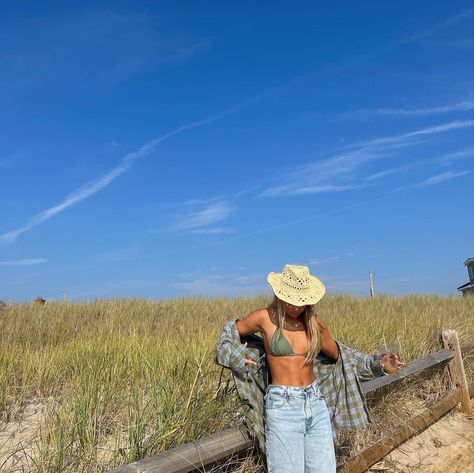 Beach Country Aesthetic, Beach Cowgirl, Mood 2024, Random Vibes, Cowgirl Photoshoot, 2024 Wardrobe, Spring Ootd, Cowboy Aesthetic, Yard Party