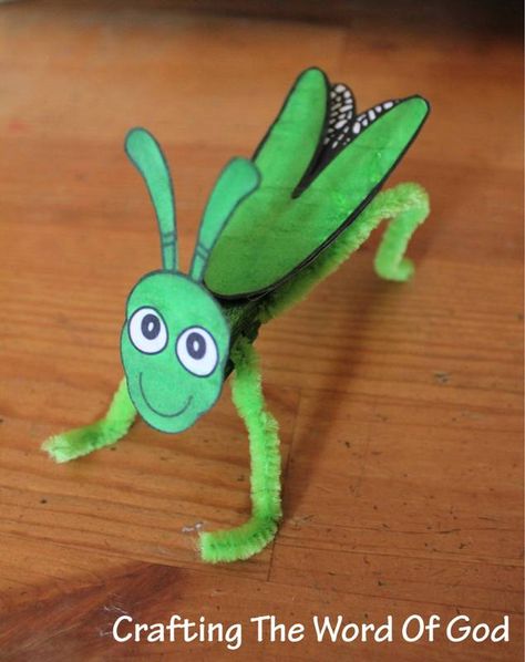 Clothespin Grasshopper The Plague Of Locusts Passover Crafts, Egypt Crafts, Plagues Of Egypt, Ten Plagues, Worship Ideas, Children's Church Crafts, Bible Story Crafts, Frog Crafts, Preschool Bible