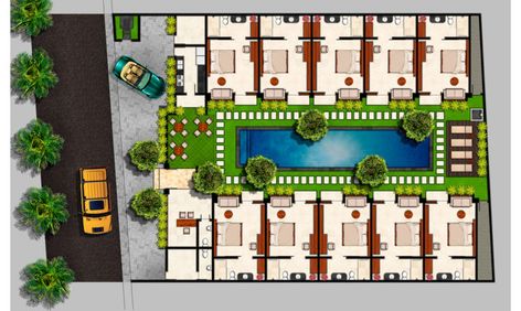 Hotel Floor Plans Pinterest - House Plans | #41789 Hotel Cottage Design, Cottage Hotel Design, Hotel Resort Design Plan, Resort Ideas Design Plan, Resort Room Floor Plan, Mini Resort Design Plan, Mini Hotel Design Architecture, Resort Cottages Design Plan, Hotel Floor Plan Small Hotel Floor Plan