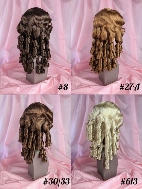 Create Easy Vintage Hairstyles Short Hair Pin Curls, Victorian Wigs, Victorian Curls, Victorian Hair Jewelry, Colonial Wigs, Styling Books, Hair Clips For Braids, Hair Rat, Victory Roll