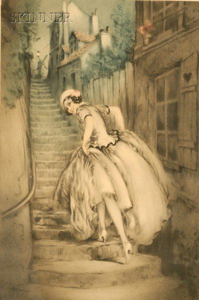 Louis Icart (French, 1888-1950) Vieux Montmartre Louis Icart, Art Deco Paintings, Beautiful Art Paintings, Fantasy Drawings, Amazing Paintings, Paintings I Love, Vintage Magazine, Print Artist, French Art