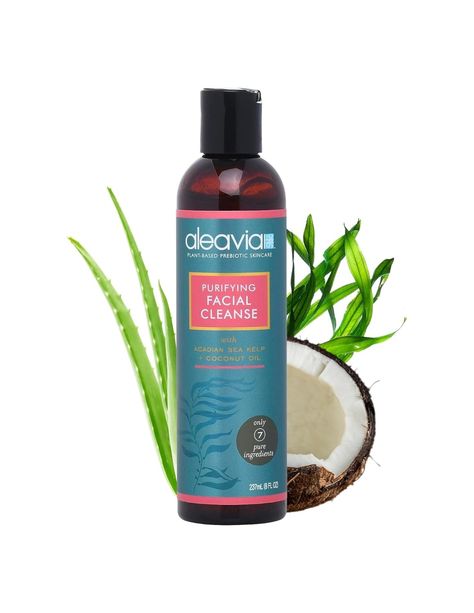 Amazon.com: Aleavia Purifying Facial Cleanse – Fragrance-Free Organic & All-Natural Prebiotic, Vegan Face Wash – Nourish your Healthy Skin Microbiome – 8 oz. : Beauty & Personal Care Organic Face Wash, Skin Care Cleanser, Facial Wash, Natural Face, Cleanser And Toner, Facial Cleansing, Natural Medicine, Face Products Skincare, Face Cleanser