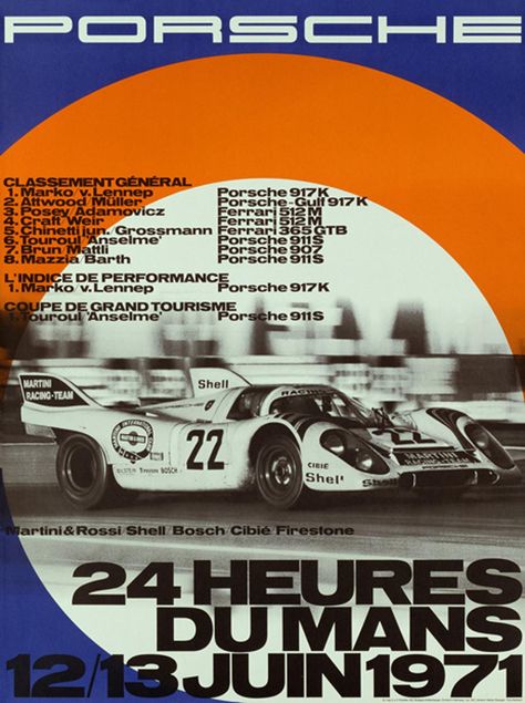 Auto Racing Art, Auto Racing Posters, Porsche Vintage, Porsche Poster, Vintage Racing Poster, Auto Racing Events, 24h Le Mans, Porsche Classic, Porsche 917