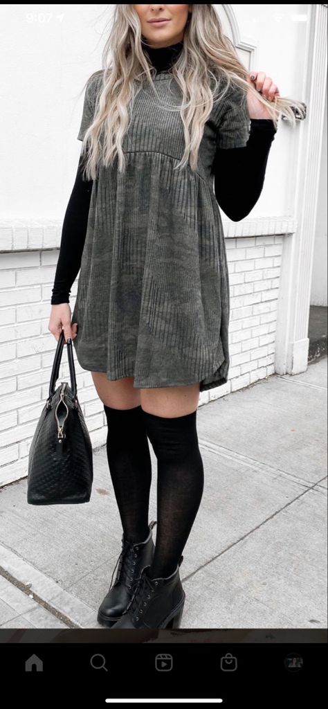 How To Style Dress For Winter, Turtle Neck Under Dress Outfit, Winter Outfits With Dresses, Body Con Dress Outfit Winter, T Shirt Dress Outfit Winter, Layering Dresses For Winter, Shirt Dress Outfit Winter, Dress With Sweater Over It, Dress With Long Sleeve Shirt Under