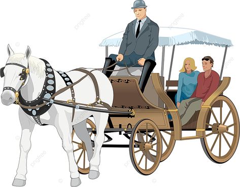 Horse And Carriage Illustration, Carriage Illustration, Horse Background, Hedgehog Drawing, Kids Wagon, Horse Drawn Carriage, Horse Cart, Horse Cartoon, Andong